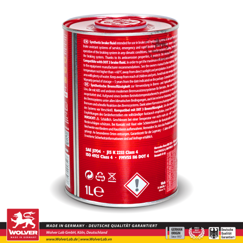 Wolver DOT 4 Brake Fluid 1L
